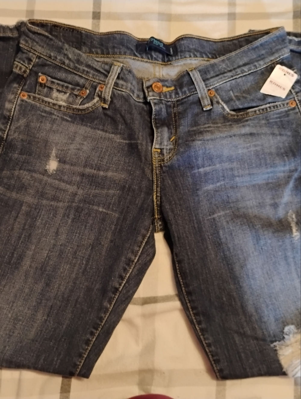 Levi's Women's Boyfriend Jeans Distressed Blue Wash Low Rise